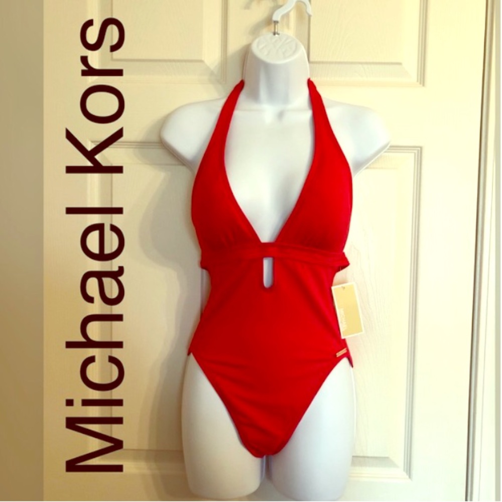 Michael Kors True Red Swim Size 8 NWT